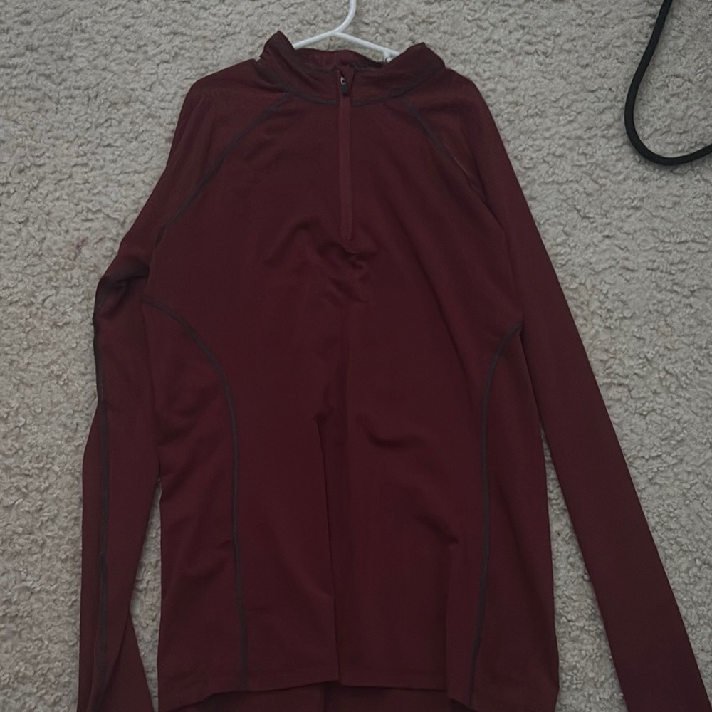 Maroon Long Sleeve Athletic Top